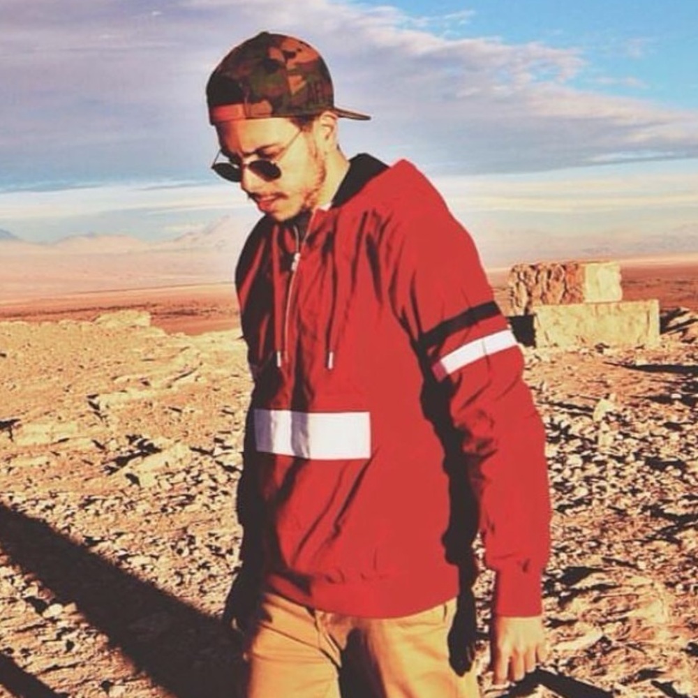 Forever 21 Men’s Colorblock Anorak Windbreaker - Red/White/Navy Size Large